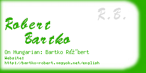 robert bartko business card